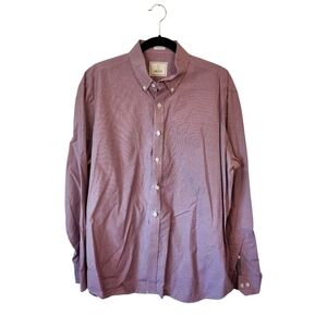 Todd Snyder Red And White Striped Dress Shirt Size 34/35